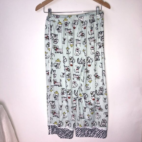 Cuddl Duds Pajama Pants Light Green with Dogs Small - Picture 4 of 10